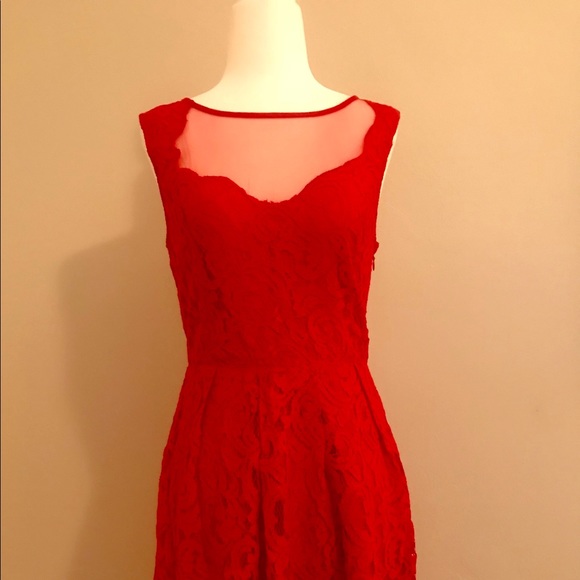 Urban Outfitters red lace dress - Picture 2 of 8
